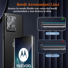Carica l'immagine nel visualizzatore di Gallery, Vanrain Vetro Temperato per Motorola Edge 40 Neo, 2+2 Pezzi Curva 3D Pellicola Vetro e Fotocamera Protettivo, Durezza 9H