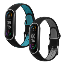Carica l'immagine nel visualizzatore di Gallery, kwmobile 2x Cinturino TPU Silicone Fibbia Compatibile con Xiaomi Mi Smart Band 6 / Mi Band 6 / Band 5 Cinturino - Cintur