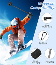 Carica l'immagine nel visualizzatore di Gallery, 150cm Invisible Selfie Stick Alluminio, Bastone Allungabile Autodifesa per Insta360,per GoPro,DJI, Action Camera,Bastone