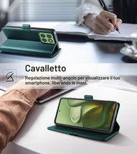 Carica l'immagine nel visualizzatore di Gallery, Cover Libro per Motorola Moto Edge 60,Verde