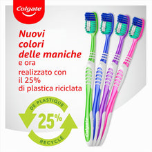 Carica l'immagine nel visualizzatore di Gallery, COLGATE - Spazzolino da denti Extra Clean Multi Action Media - Filamenti circolari anti-macchia - Pulitore per lingua e 