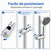 Carica l'immagine nel visualizzatore di Gallery, Supporto Doccia Regolabile con 2 Ganci, ABS Cromato