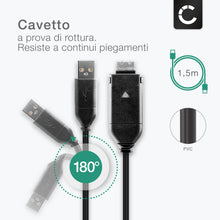 Carica l'immagine nel visualizzatore di Gallery, subtel 1x USB A Cavo dati compatibile con Samsung i100, ST30, SUC-C3