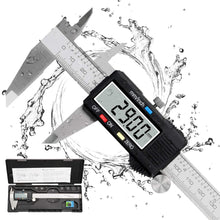 Carica l'immagine nel visualizzatore di Gallery, Calibro Digitale, Qfun Precisione Micrometro in Acciaio Inox 150mm con Ampio Display LCD Inch Electronic Digital Caliper