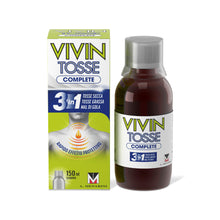 Carica l'immagine nel visualizzatore di Gallery, Vivin Tosse Complete Azione 3in1 Tosse Secca, Tosse Grassa, Mal Di Gola, Sciroppo 150 ml. Senza Glutine e Senza Lattosio