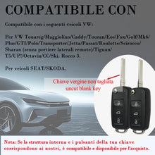 Carica l'immagine nel visualizzatore di Gallery, SUPALAND 2 Pezzi 3 Tasti Auto Guscio Chiave Telecomando Con Lama Per VW Polo Golf Eos MK6 Beetle Passat Touran Caddy Sha