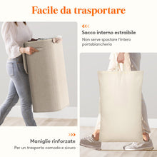 Carica l'immagine nel visualizzatore di Gallery, Lifewit Cesto Portabiancheria, Cesta Panni Sporchi con coperchio, Laundry Basket con Plastica Manici, Porta Biancheria S