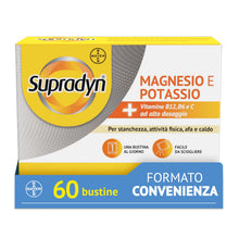 Carica l'immagine nel visualizzatore di Gallery, Supradyn Magnesio e Potassio, Integratore Stanchezza, Sali Minerali, 60 bst