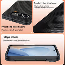 Carica l'immagine nel visualizzatore di Gallery, FAOMSEBS Cover per iPhone Duo, Texture Fibra di Carbonio
