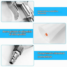 Carica l'immagine nel visualizzatore di Gallery, Pistola per Compressore Ad Aria, 6-9,2 Bar Pistola Soffiaggio Aria Compressa, con 5 Pezzi Tubo, Pistola Schiuma Lavaggio