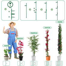 Carica l'immagine nel visualizzatore di Gallery, Tutore per Piante 20 Pezzi Sostegno per Piante con 20 Moschettoni 10 Collegamento Tubis Plant Stand Bastone per Piantes 
