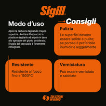 Carica l'immagine nel visualizzatore di Gallery, SIGILL, Fuoco 1500, Stucco Refattario, Composto di Fibre Ceramiche e Cemento Refrattario, Ideale per Applicazioni ad Alt