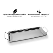 Carica l'immagine nel visualizzatore di Gallery, AMZBBQ® Supporto per cosce di pollo per barbecue, 12 stecche, in acciaio inox con ciotola