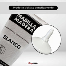 Carica l'immagine nel visualizzatore di Gallery, TECHZOCO Stucco in legno bianco, ideale per riempire e riparare legno all'interno, stucco pronto all'uso, riempitrice pe