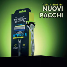Carica l'immagine nel visualizzatore di Gallery, Wilkinson Sword - Hydro5 Skin Protection Sensitive - Confezione speciale - Confezione con 1 manico e 4 lame di ricarica