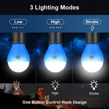Carica l'immagine nel visualizzatore di Gallery, Flintronic Lampada LED Campeggio, 5Pezzi Lampadina da Campeggio, Lampada da Tenda, Luce di Emergenza Portatile con Ganci