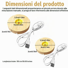Carica l'immagine nel visualizzatore di Gallery, Base luminosa Leikurvo a LED in legno, 2 pezzi, supporto LED, base per display fai da te, piastra in legno per blocco di