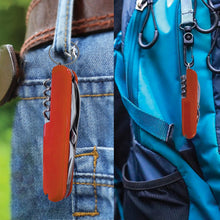 Carica l'immagine nel visualizzatore di Gallery, Velamp Coltello Multitool 10 in 1 – pocket knife con lama in acciaio inox, apribottiglie, cacciaviti e utensili integrat