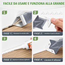 Carica l'immagine nel visualizzatore di Gallery, Raschietto Spatola Silicone 5 in 1 Professionale, Testa in Metallo, Bianco