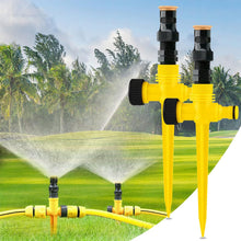 Carica l'immagine nel visualizzatore di Gallery, 4 Pezzi Irrigatore da Giardino, Irrigatore d'acqua Rotante a 360° Sistema di Irrigazione Circolare Automatico Regolabile