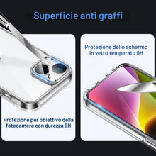 Carica l'immagine nel visualizzatore di Gallery, JETech Cover 5 in 1 per iPhone 14, Anti-Ingiallimento, Trasparente