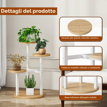 Carica l'immagine nel visualizzatore di Gallery, IBUYKE 4 Livelli Supporto per Piante da Interno, Bianco TMJ073R