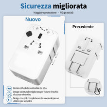 Carica l'immagine nel visualizzatore di Gallery, Adattatore Universale da Viaggio, Presa Universale da Viaggio 15W