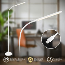 Carica l'immagine nel visualizzatore di Gallery, BRILONER - Lampada LED con dimmer touch continuo, memoria, USB-C, accensione/spegnimento separato, luce bianca calda, id