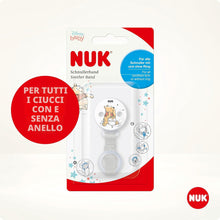 Carica l'immagine nel visualizzatore di Gallery, NUK Disney Winnie the Pooh Laccetto portaciuccio e clip con e senza anello | Resistente e infrangibile | 1 pezzo