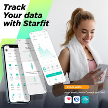 Carica l'immagine nel visualizzatore di Gallery, RunStar Bilancia pesapersone e percentuale grasso, Bilancia smart digitale e precisa con ampio display, Analizzatore di 
