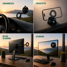 Carica l'immagine nel visualizzatore di Gallery, Porta cellulare Auto Magnetico, Supporto telefono Auto Compatibile con Magsafe, Rotazione 360°, Magnete N52 Ultra Forte,