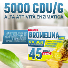 Carica l'immagine nel visualizzatore di Gallery, Bromelina Drenante Dimagrante Extra Forte 5000 GDU/G Gambe Pancia Piatta Detox Anticellulite Alto Dosaggio Integratore C