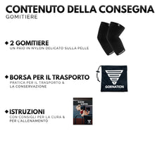 Carica l'immagine nel visualizzatore di Gallery, GORNATION Gomitiere Palestra, Manicotti per Braccia, Tutore Gomitiere Compressione Premium per Fitness, Bodybuilding, Ca