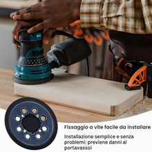 Carica l'immagine nel visualizzatore di Gallery, 2 Pezzi Platorello Da 125mm (5 Pollici) Con 8 Fori Per Levigatrice Orbitale DeWalt – Compatibile Con DWE6421, DWE6423, D