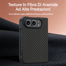Carica l'immagine nel visualizzatore di Gallery, FAOMSEBS Cover per iPhone Duo, Texture Fibra di Carbonio