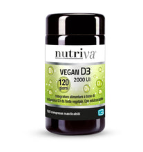 Carica l'immagine nel visualizzatore di Gallery, NUTRIVA Vegan D3, Integratore Alimentare a Base di Vitamina D3, Ideale per le Ossa e per il Supporto del Sistema Immunit