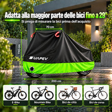 Carica l'immagine nel visualizzatore di Gallery, ZUAPEV® Telo Copri Bicicletta da Esterno Impermeabile, Telo Copribicicletta