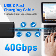 Carica l'immagine nel visualizzatore di Gallery, 240W Cavo USB C to USB C Compatibile con Thunderbolt 3/4, 40Gbps/48V5A/8K@60Hz USB4.0 C PD Ricarica Rapida Cavo USB Type