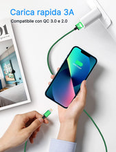 Carica l'immagine nel visualizzatore di Gallery, Yosou Cavo iPhone [2 Metri 3Pezzi] Cavo Lightning Usb Certificato MFi Cavetto iPhone Filo Caricatore Carica Rapida Caric