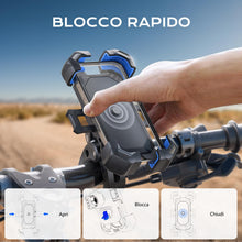 Carica l'immagine nel visualizzatore di Gallery, Supporto per cellulare per moto e bicicletta, nero
