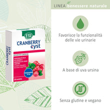 Carica l'immagine nel visualizzatore di Gallery, ESI - Cranberry Cyst, Integratore Alimentare con Uva Ursina, Utile per la Funzionalità delle Vie Urinarie e il Drenaggio