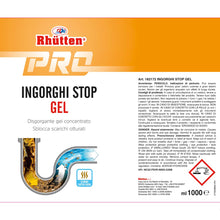 Carica l'immagine nel visualizzatore di Gallery, Rhütten Disgorgante Scarichi Professionale, Ingorghi Stop Gel PRO - Sblocca Tubi Otturati e Lavandini Senza Cloro, Elimi