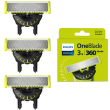 Carica l'immagine nel visualizzatore di Gallery, Philips OneBlade QP430/60 - Testine originali a 360 lame, compatibili con tutti i rasoi e tagliabordi elettrici OneBlade