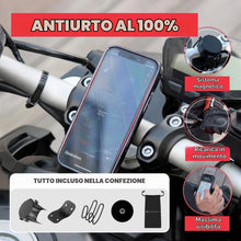 Carica l'immagine nel visualizzatore di Gallery, Shapeheart Innovazione francese, Portacellulare magnetico per moto con piastra in acciaio ultrasottile, Anti riflessione