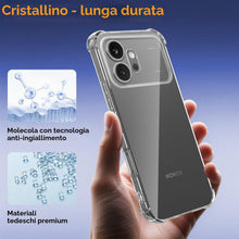 Carica l'immagine nel visualizzatore di Gallery, Cover per Honor 600 5G, con 2 Pezzi Vetro Pellicola, Anti Ingiallimento Antiurto Silicona TPU Morbido Custodia, Traspare