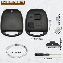 Carica l'immagine nel visualizzatore di Gallery, 2 Tasti Guscio per Chiave Auto Compatibile con Toyota Yaris RAV4 Corolla Celica Avensis Land Cruiser Rush Prado Telecoma