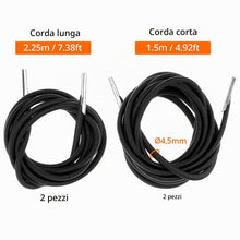 Carica l'immagine nel visualizzatore di Gallery, QWORK® Corde Elastiche di Ricambio (2 Lunghe, 2 Corte) per Sedia a Gravità Zero, Sedia Sdraio e altro ancora