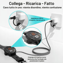 Carica l'immagine nel visualizzatore di Gallery, Amzpas 2-in-1 USB C Cavo per Garmin, Caricatore per Garmin Fenix 8 E 7 7X 7S Sapphire Solar 6X 6S,Forerunner 970 965 955