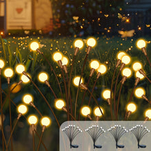 Carica l'immagine nel visualizzatore di Gallery, 4 Pezzi Luci Solari Giardino Esterno, 10 LED Lucciole Luci Solari da Giardino, IP65 Impermeabile, Lampade Solare Lucciol