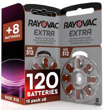 Carica l'immagine nel visualizzatore di Gallery, 120 Batterie Per Apparecchi Acustici Rayovac Extra Misura 312